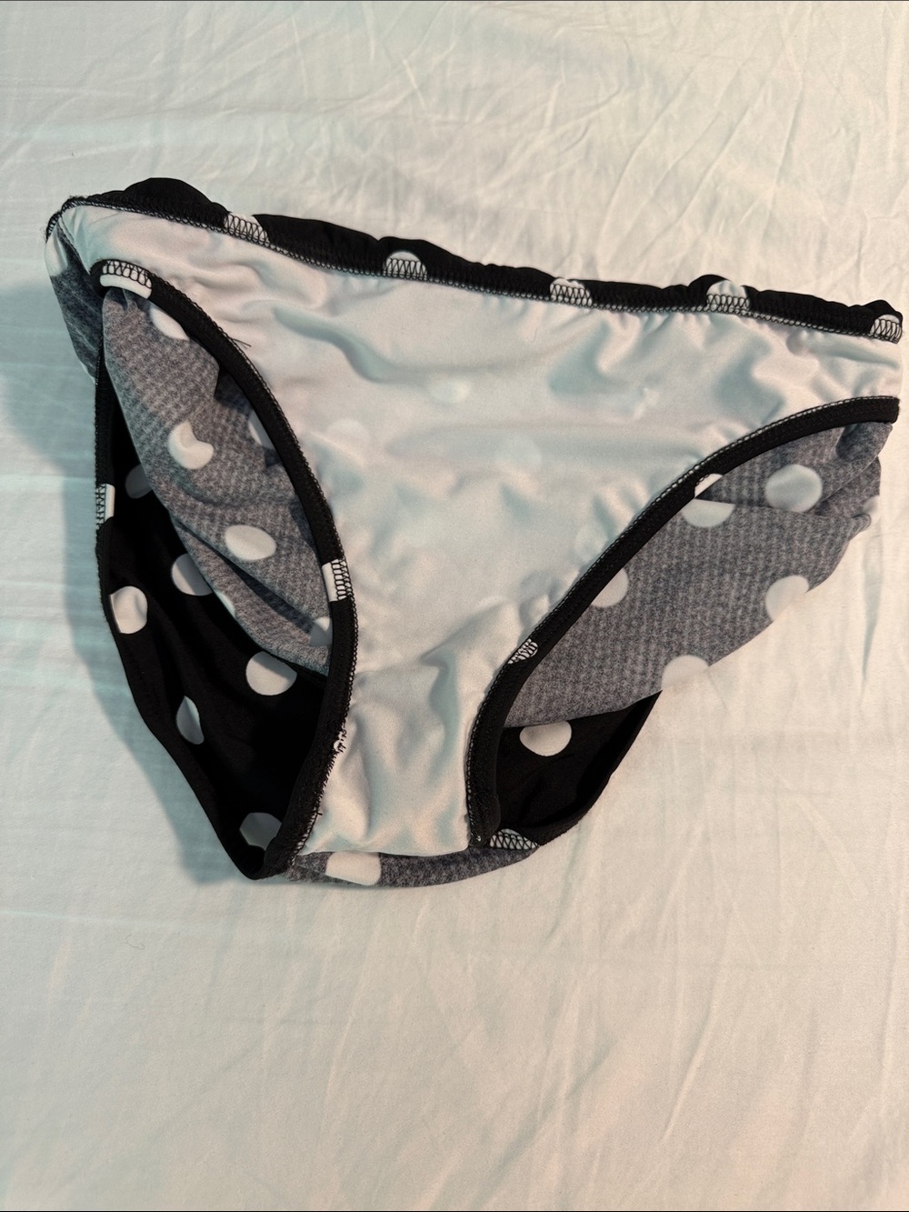 VENUS Black & White Polka Dot Bikini Bottom 8 - Picture 6 of 7